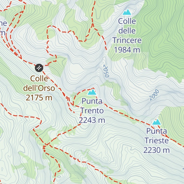 Map of Punta Trento