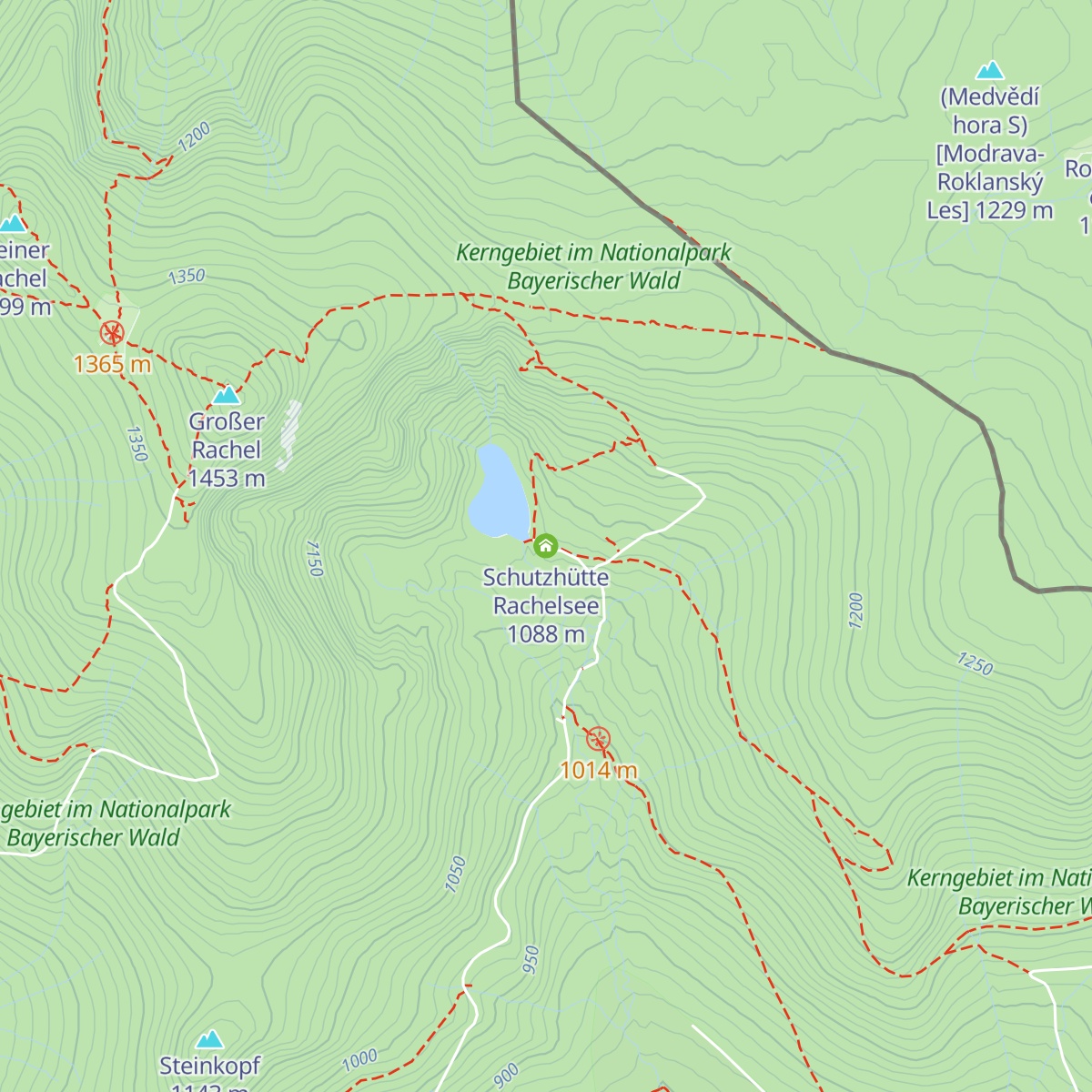 Schutzhütte Rachelsee map