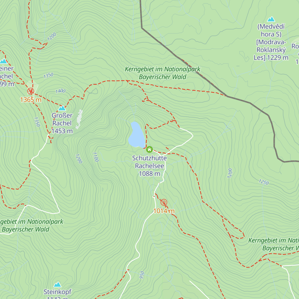 Schutzhütte Rachelsee map