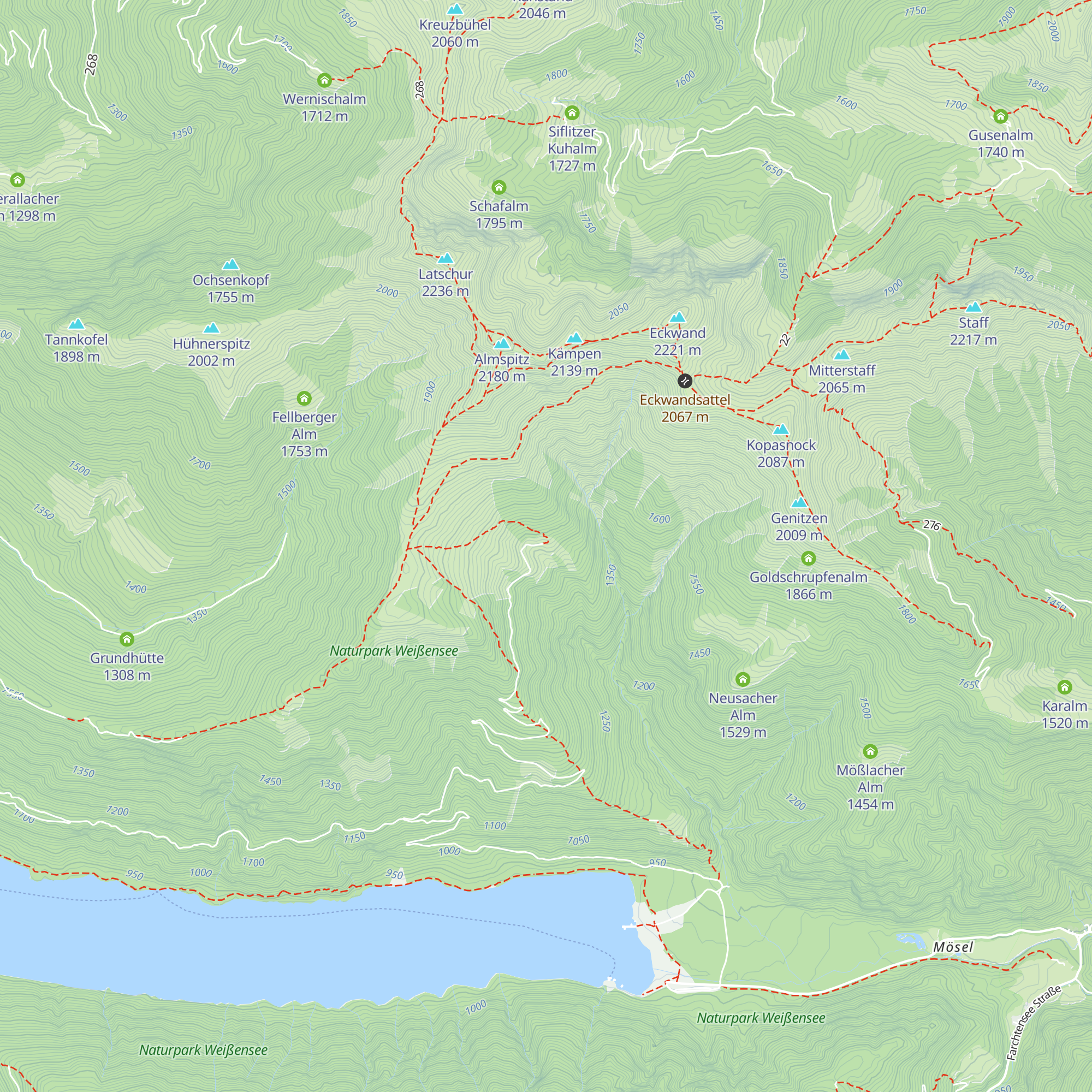 Techendorfer Alm map