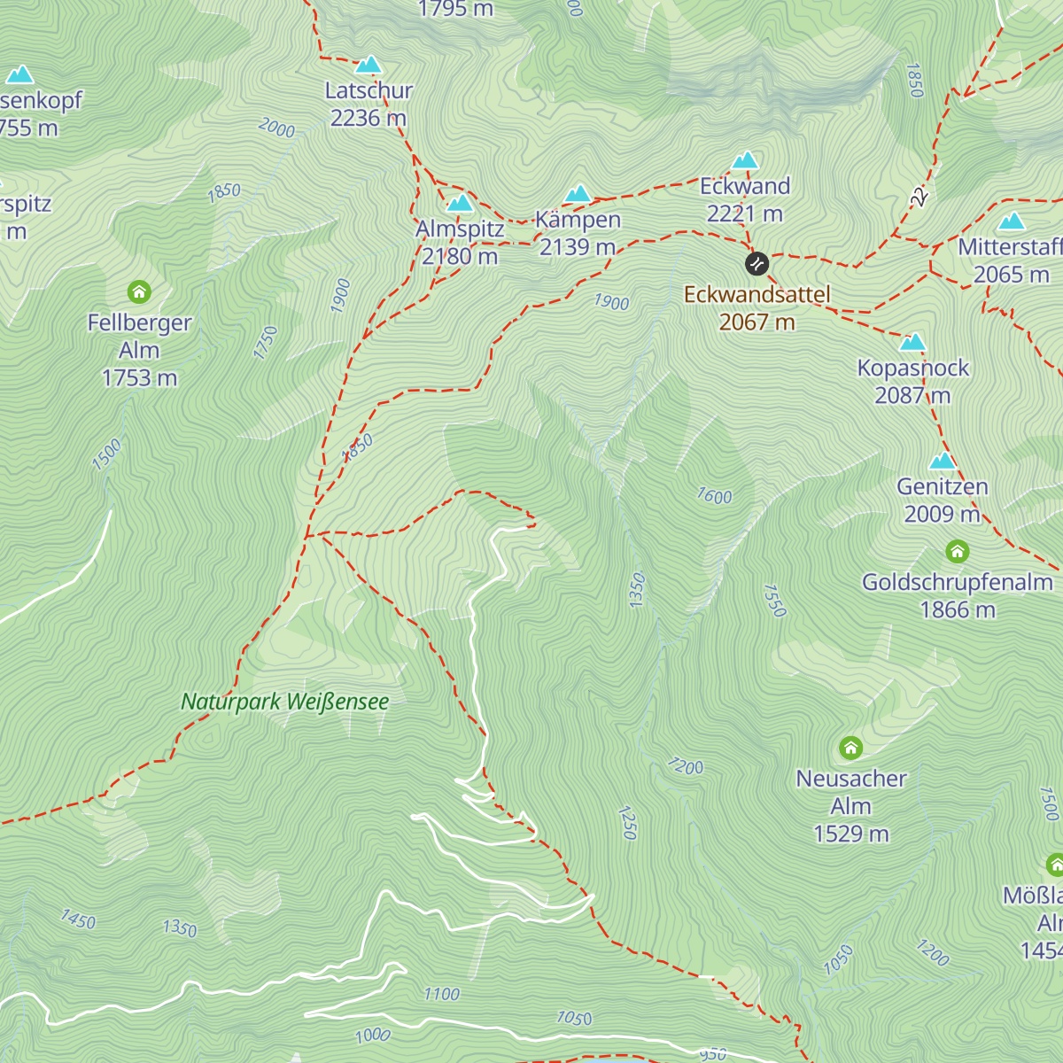 Techendorfer Alm map