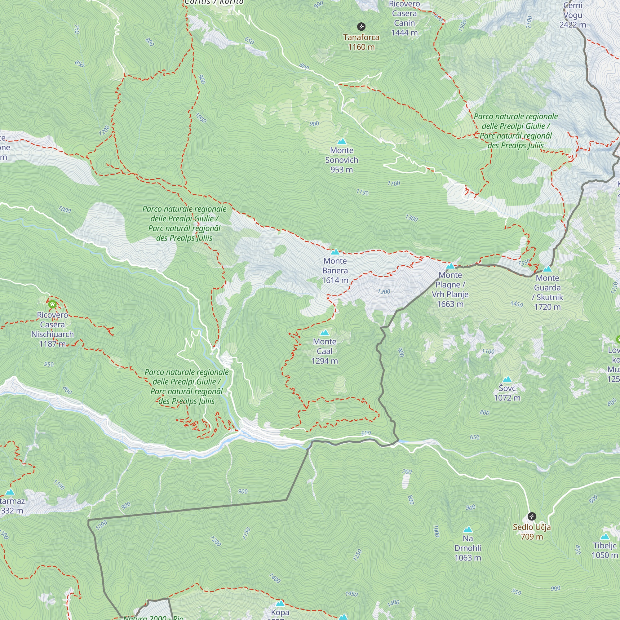 Ricovero Casera Caal map