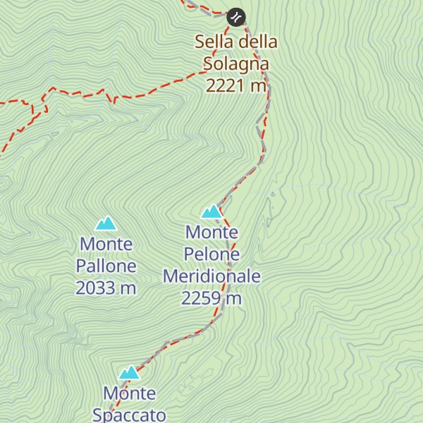 Map of Monte Pelone Meridionale