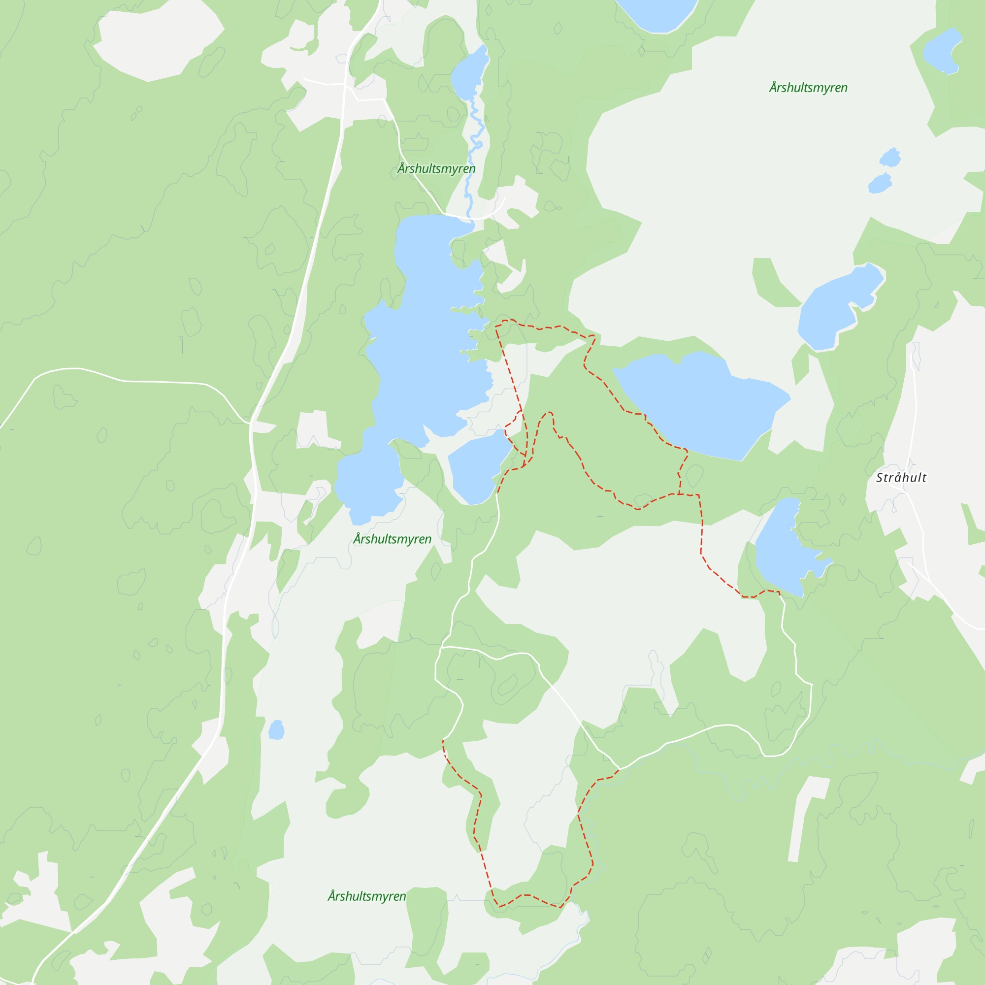 Årshultsmyren Vindskydd map