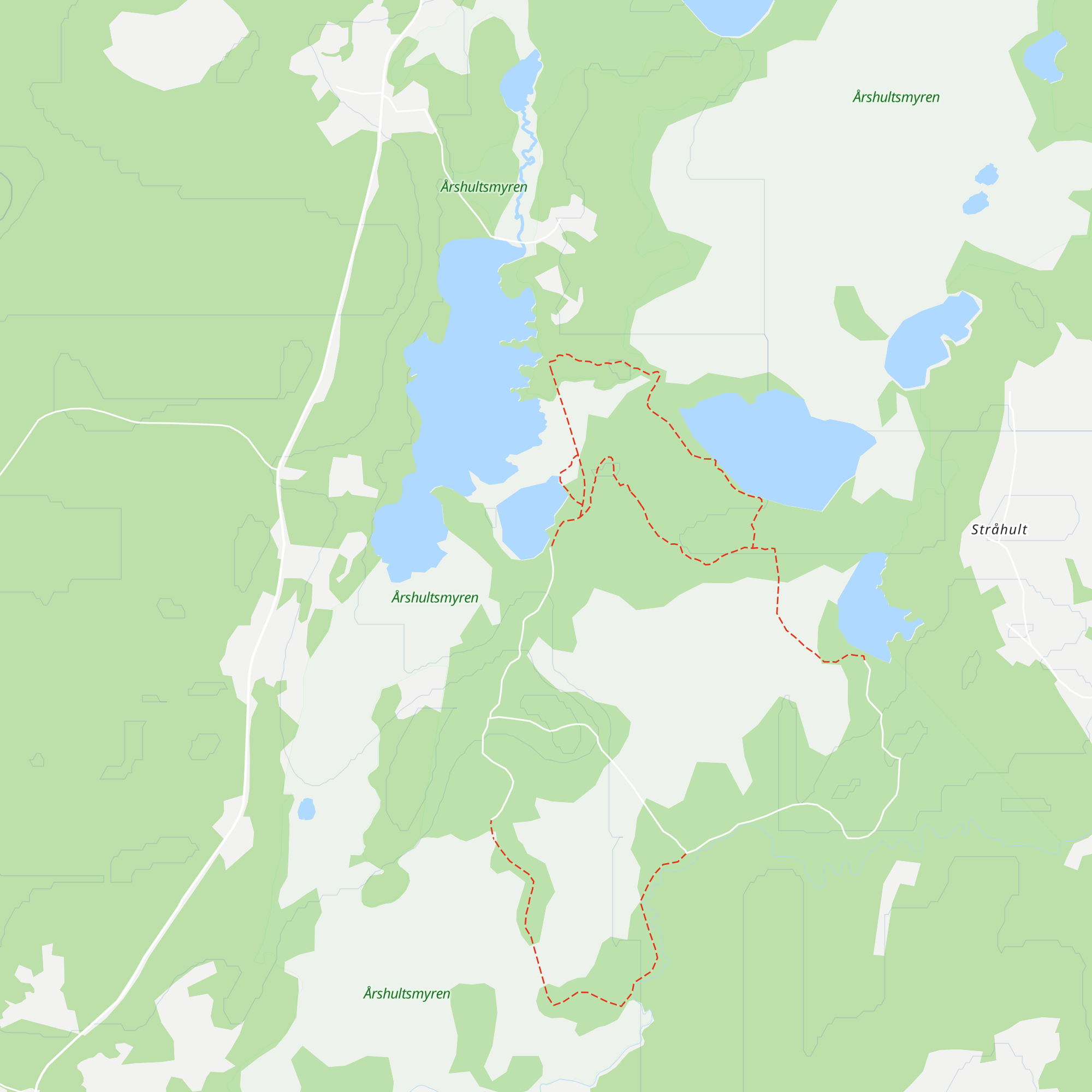 Årshultsmyren Vindskydd map