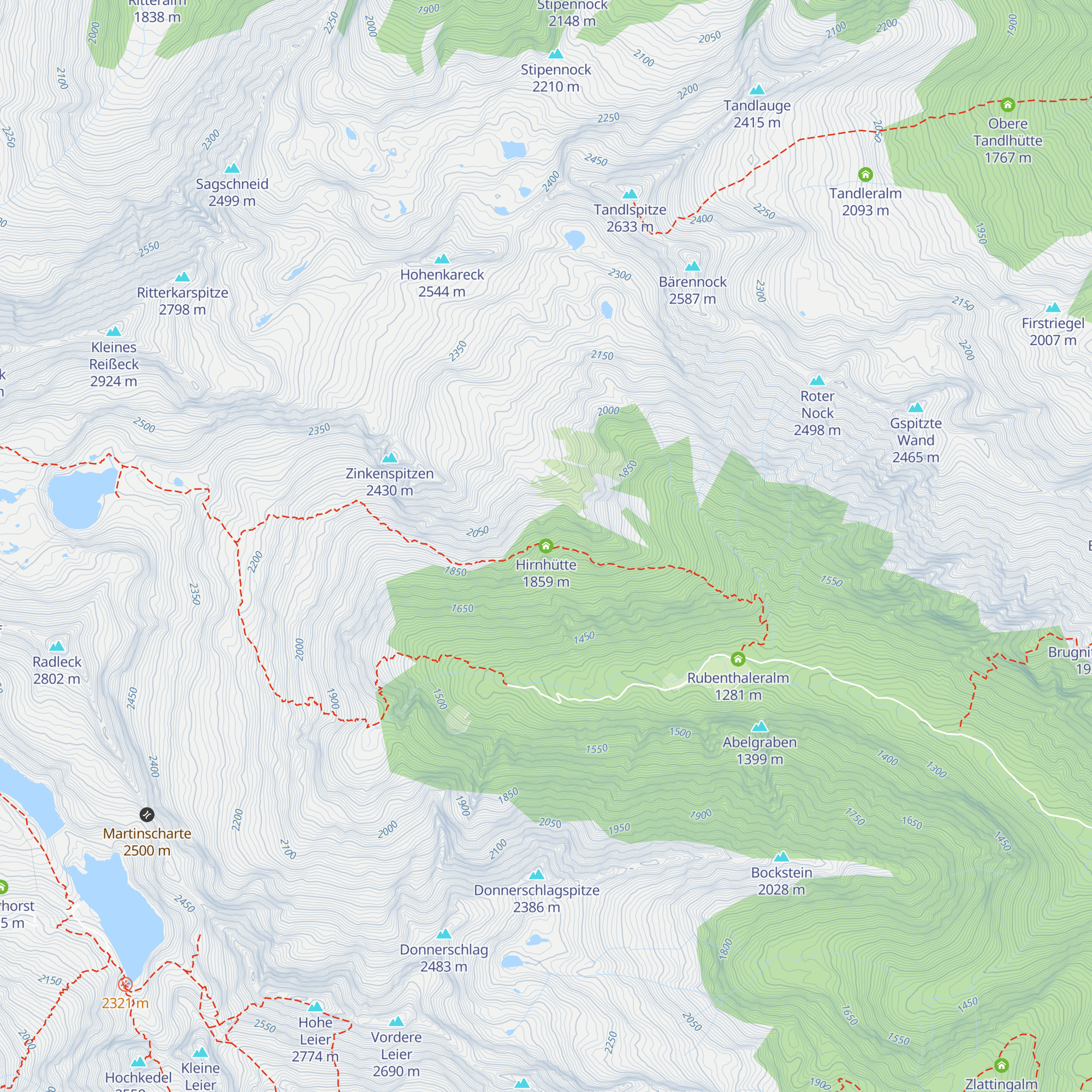 Hirnhütte map