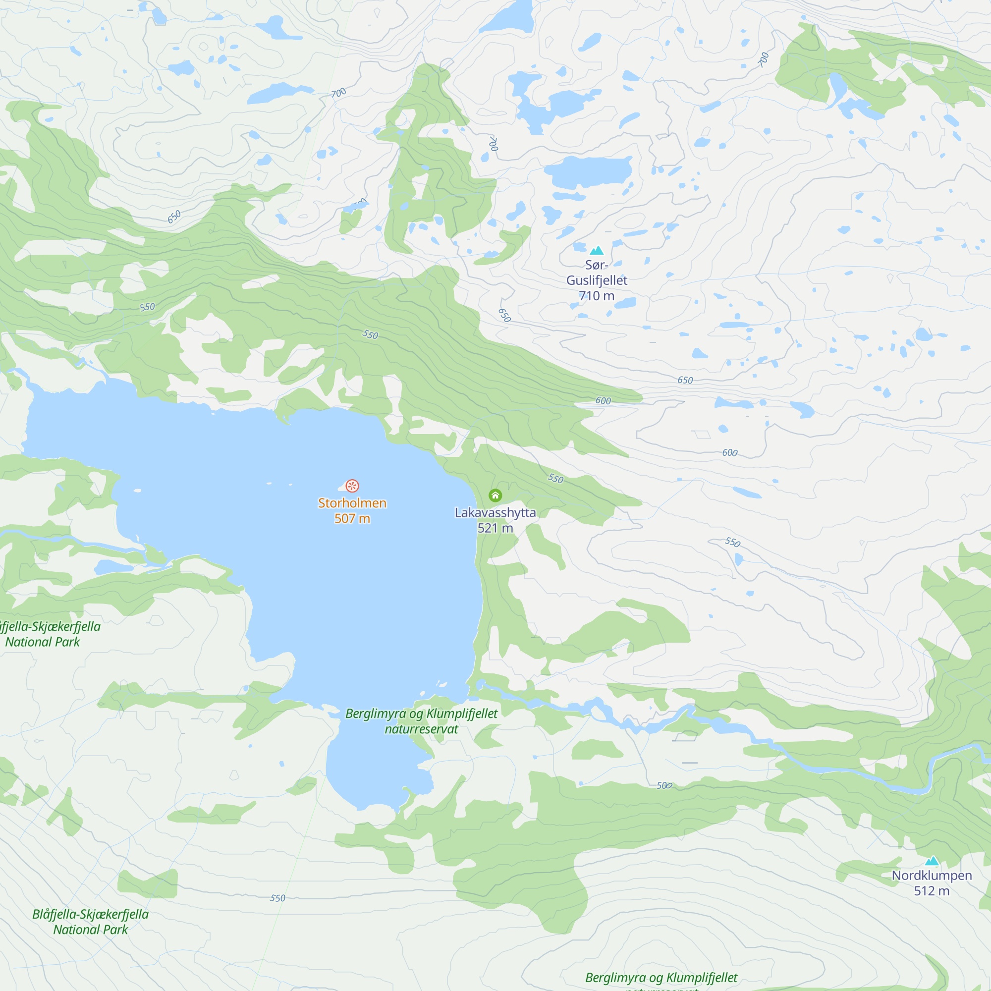 Lakavasshytta map