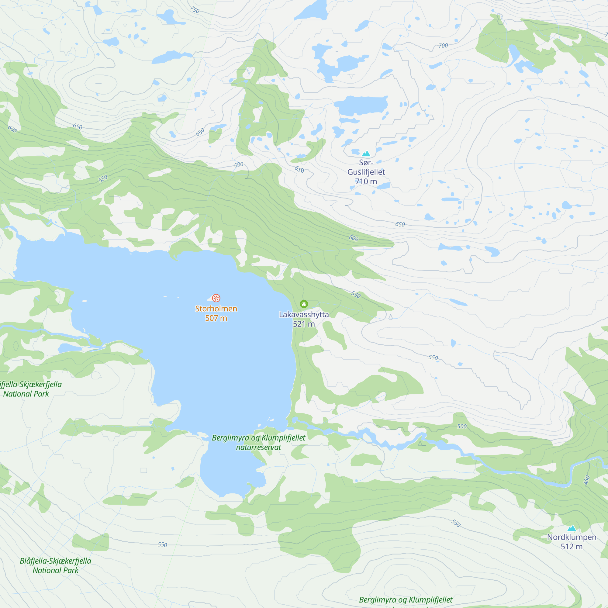 Lakavasshytta map