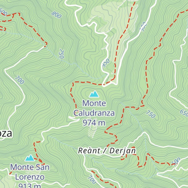 Map of Monte Caludranza