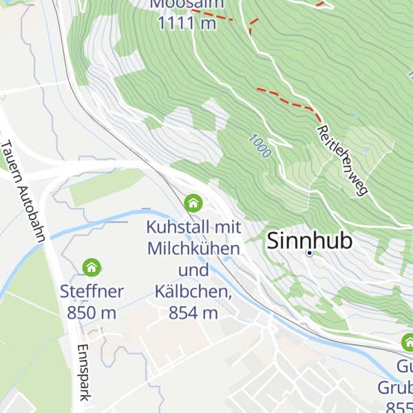 Map of Romantische Appartements Sinnhubbauer