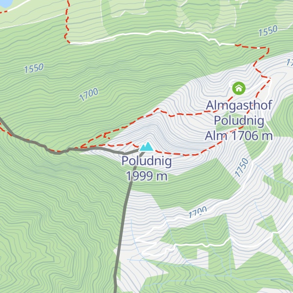 Map of Poludnig