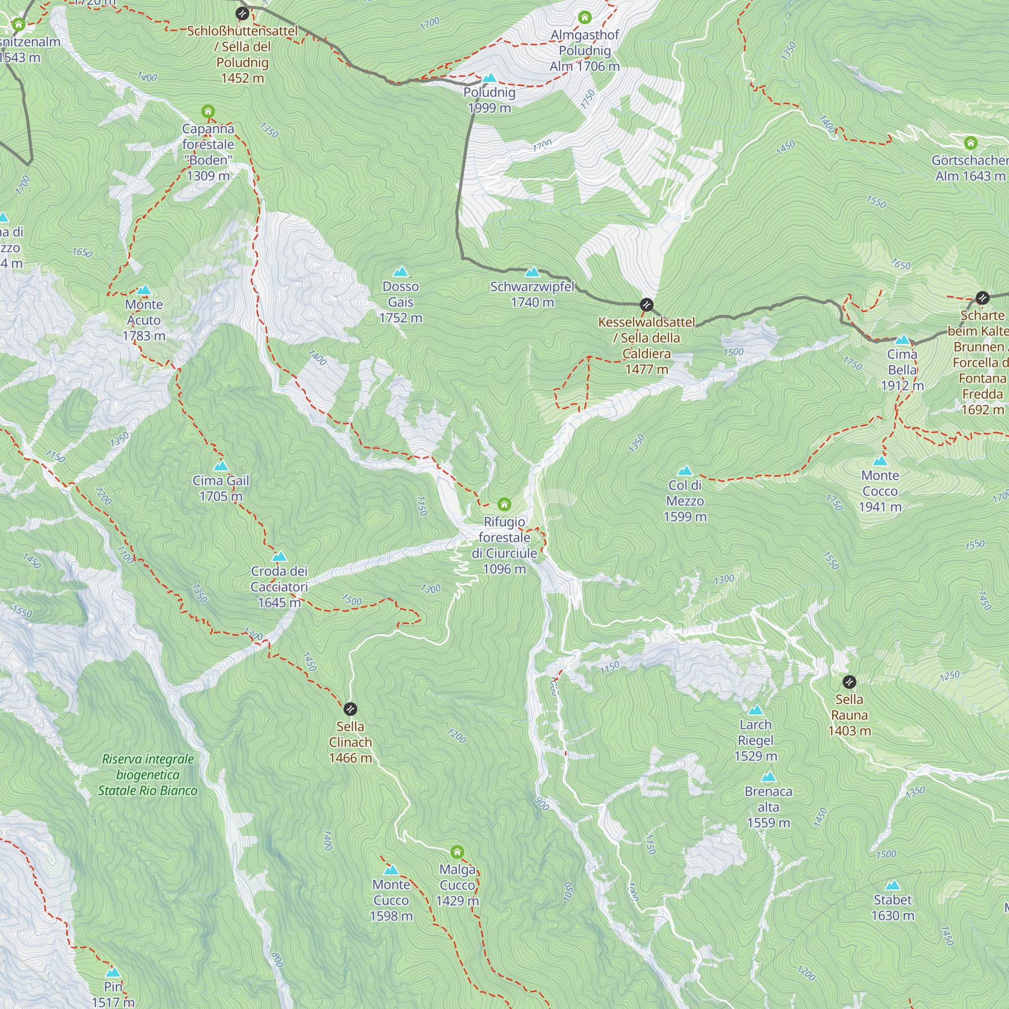 Rifugio forestale di Ciurciule map