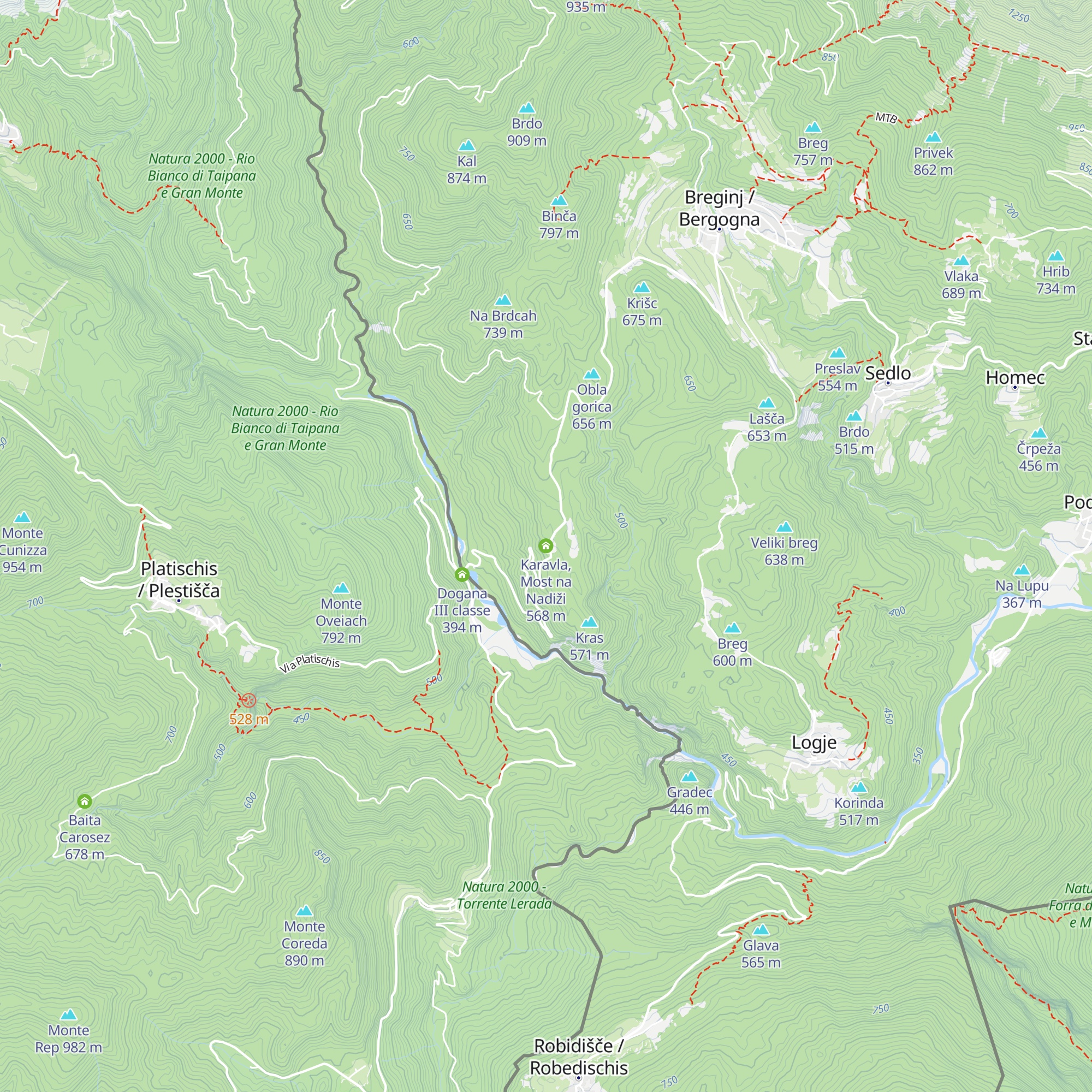 Karavla, Most na Nadiži map