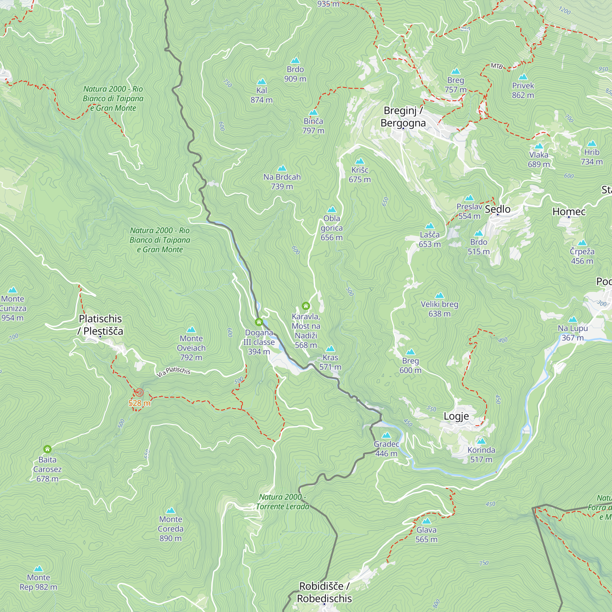 Karavla, Most na Nadiži map