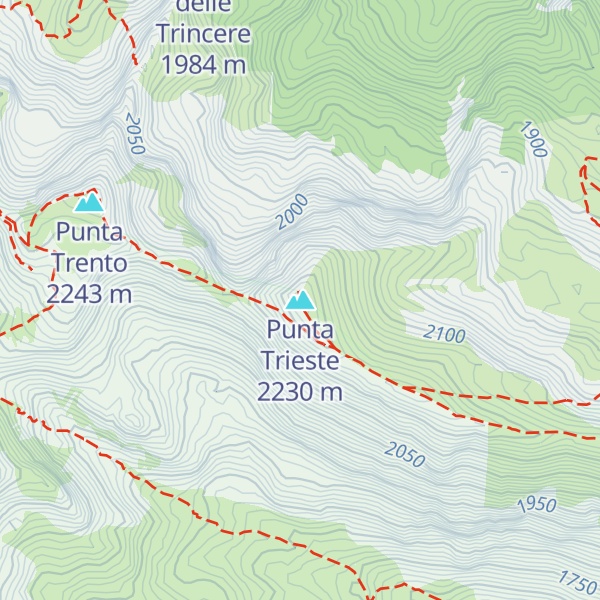 Map of Punta Trieste