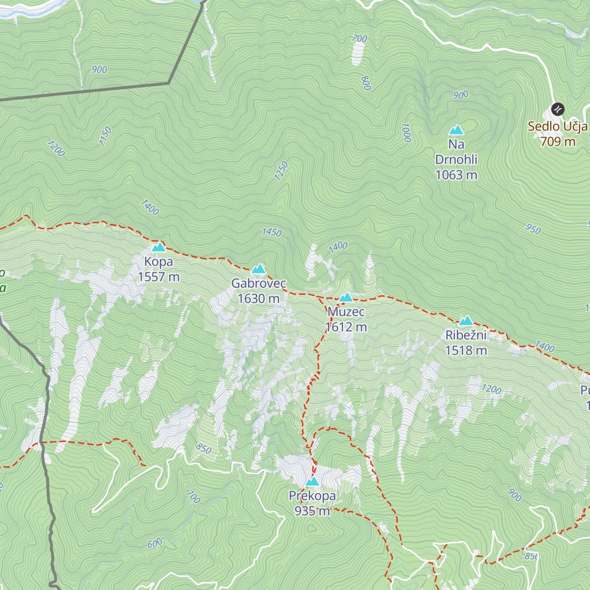Bivak pod Muzcem map