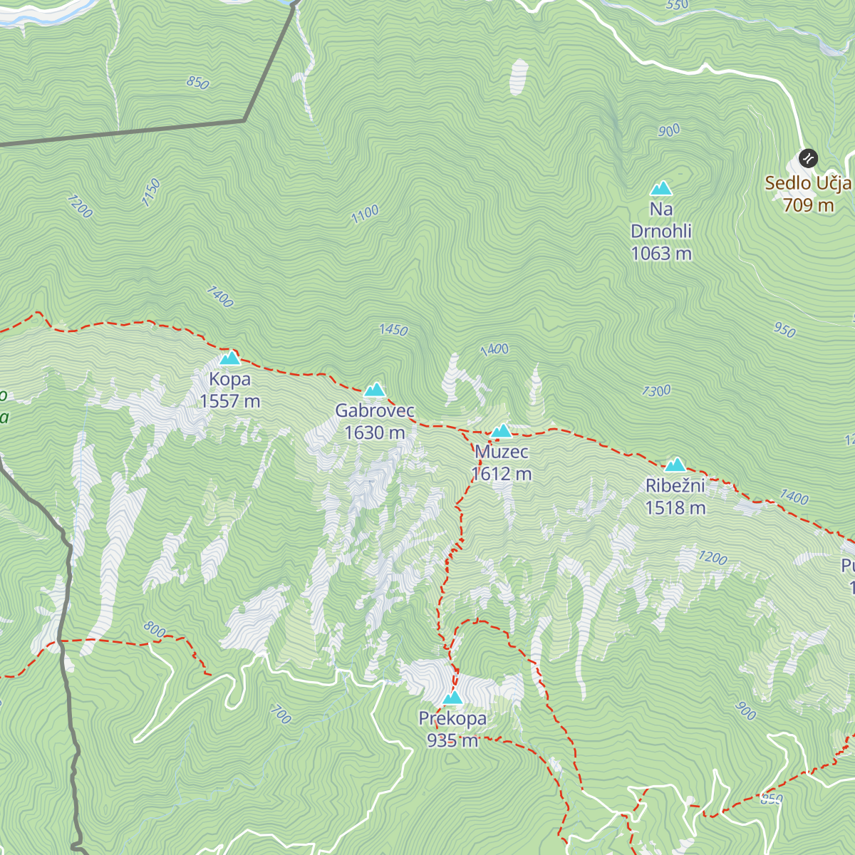 Bivak pod Muzcem map