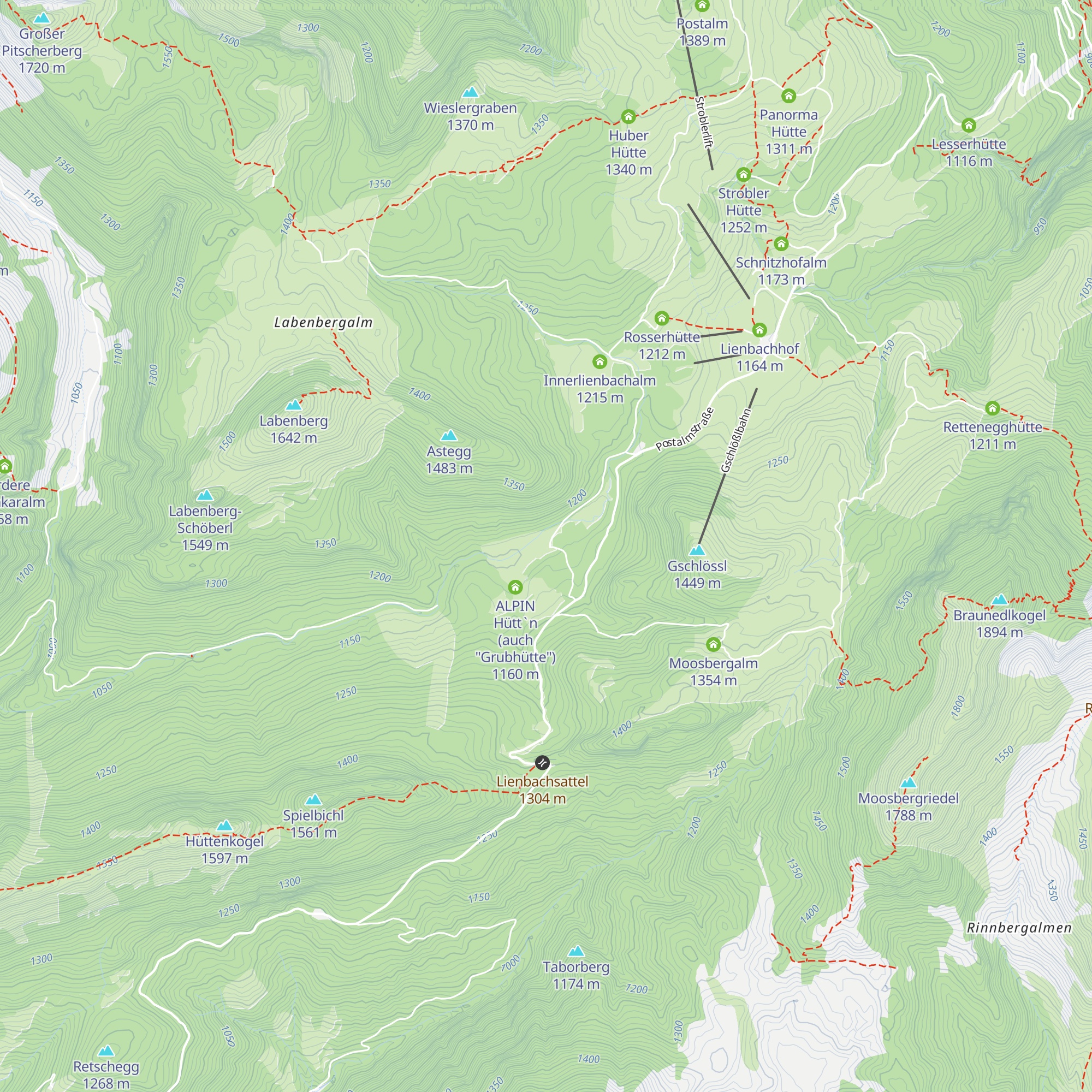 Abtenauer Hütte map