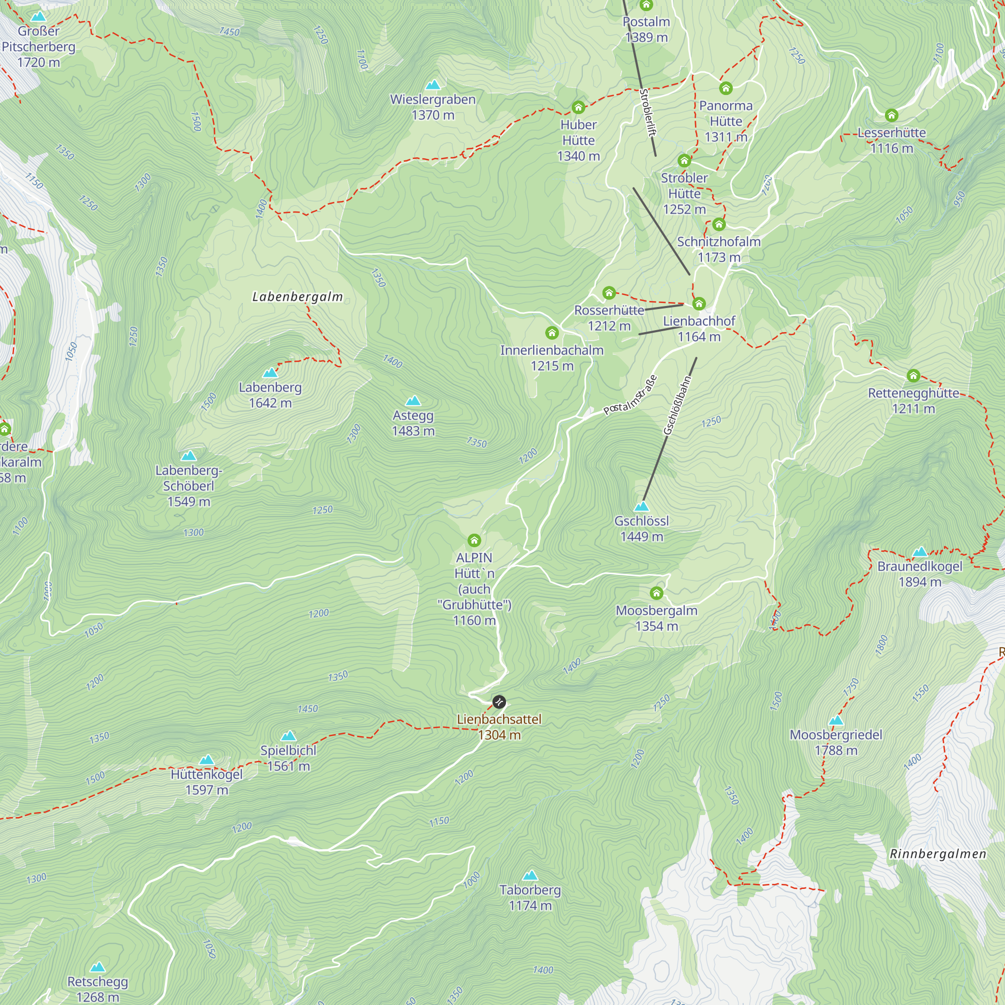 Abtenauer Hütte map