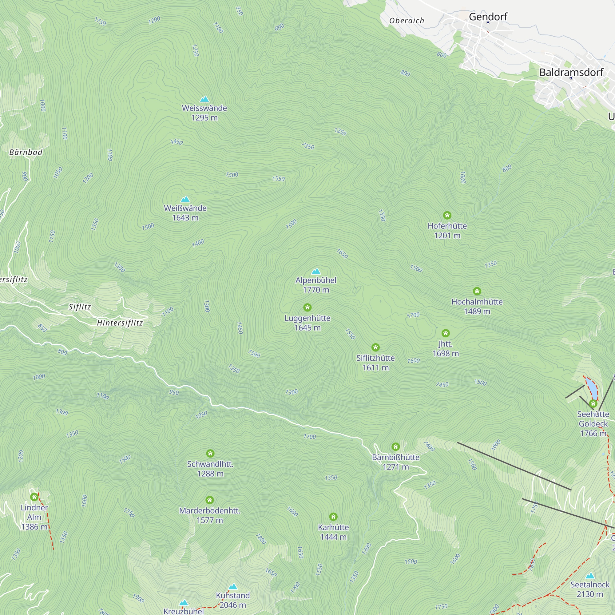 Luggenhütte map