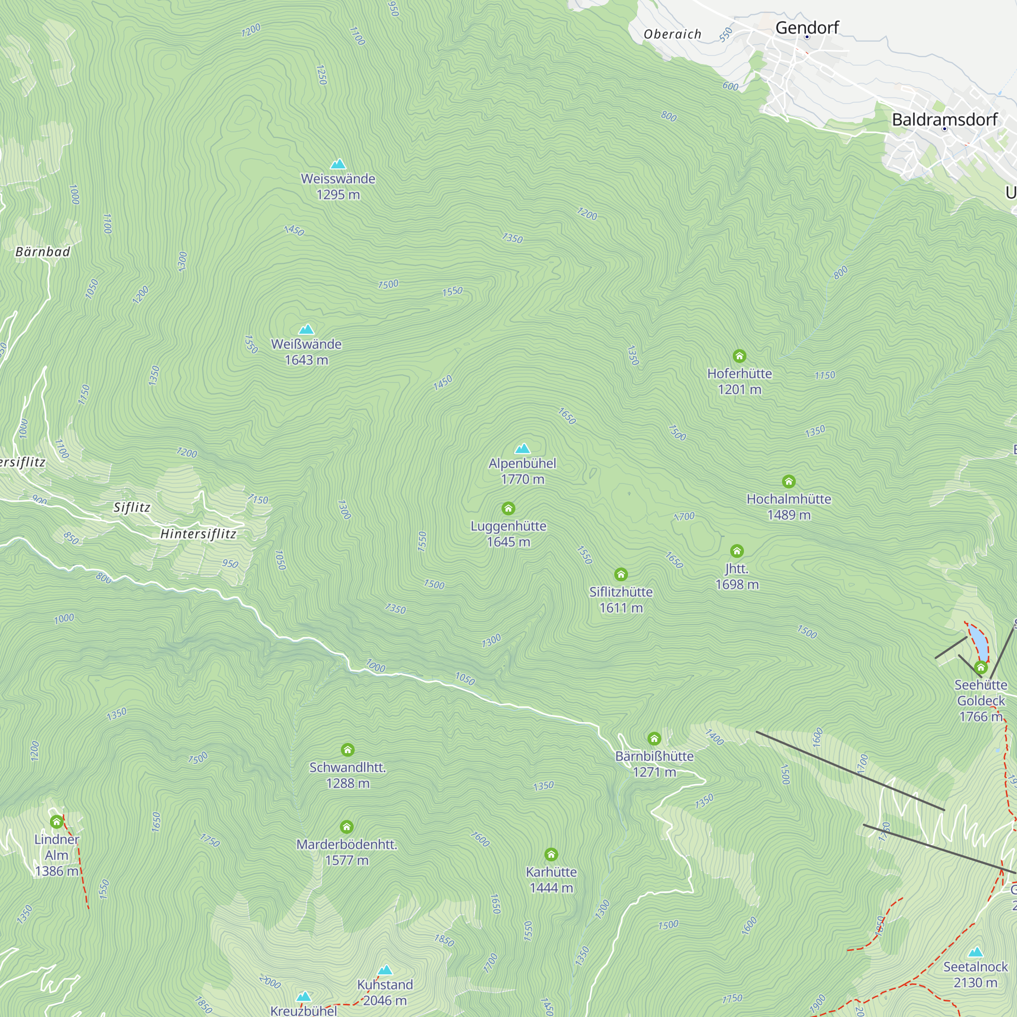 Luggenhütte map