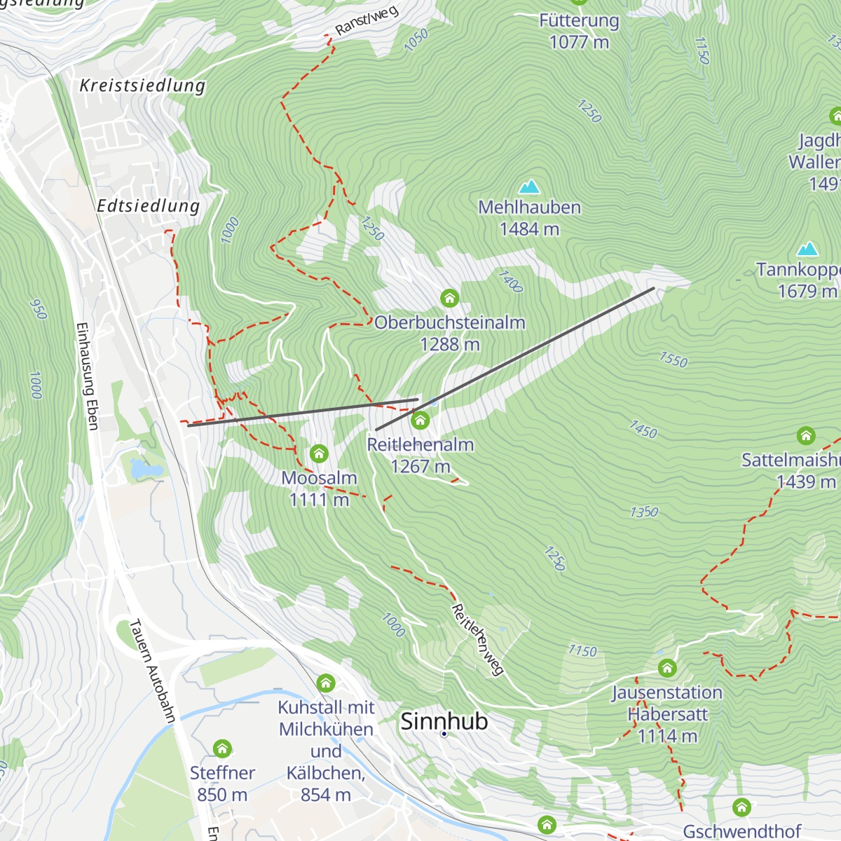 Reitlehenalm map