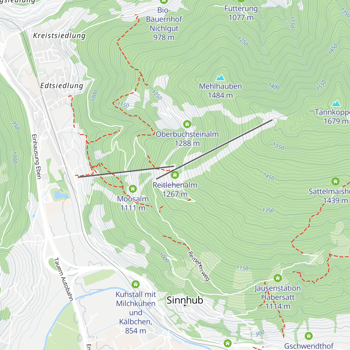 Reitlehenalm map