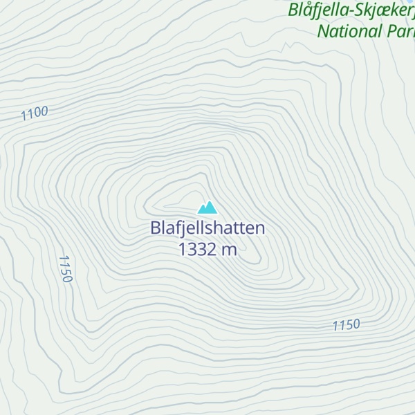 Map of Blafjellshatten