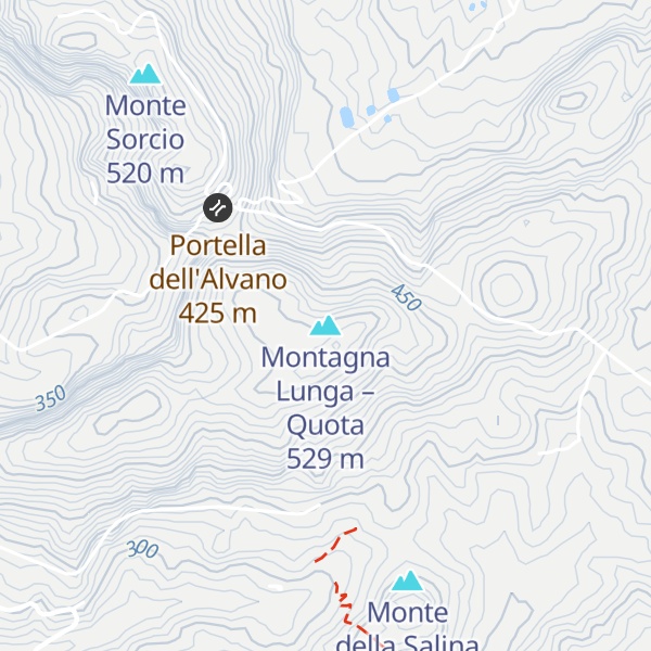 Map of Montagna Lunga – Quota