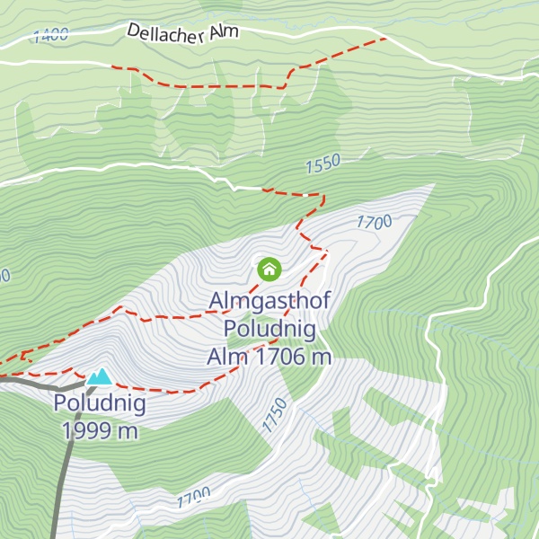 Map of Almgasthof Poludnig Alm