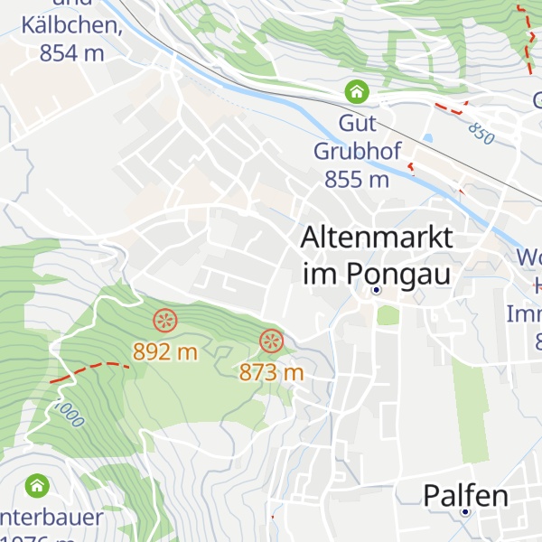 Map of Altenmarkt-Zauchensee Tourismus
