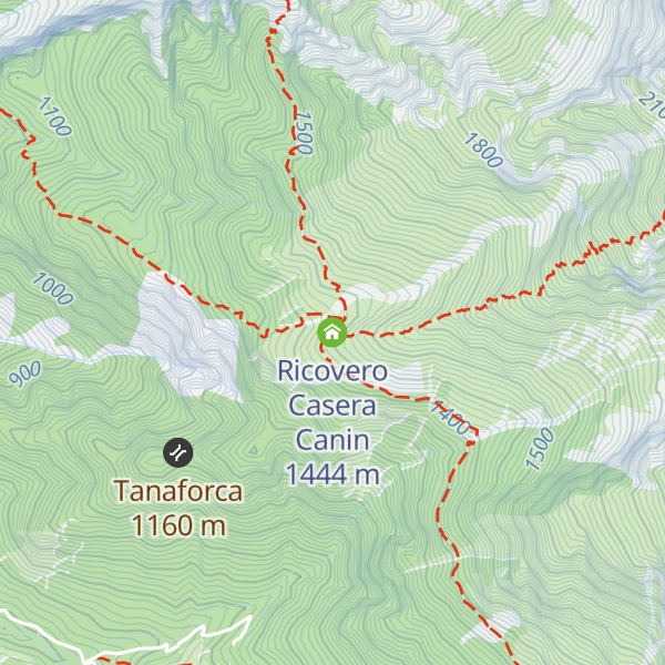 Map of Ricovero Casera Canin