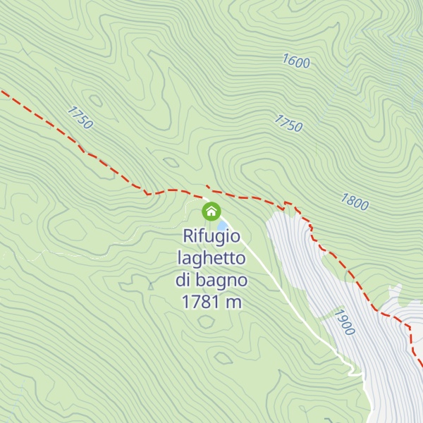 Map of Rifugio laghetto di bagno
