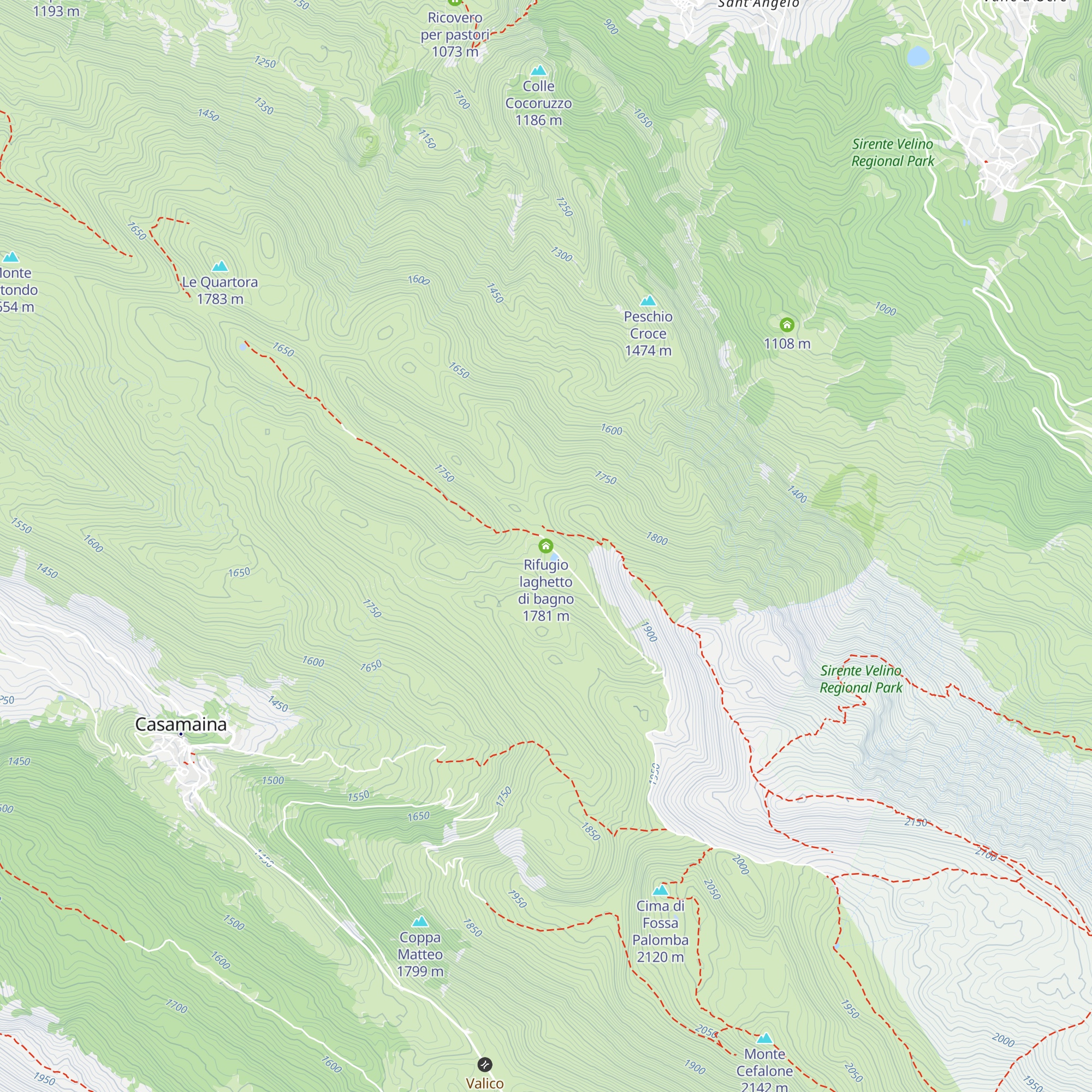 Rifugio laghetto di bagno map