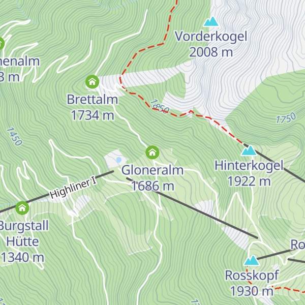 Map of Gloneralm
