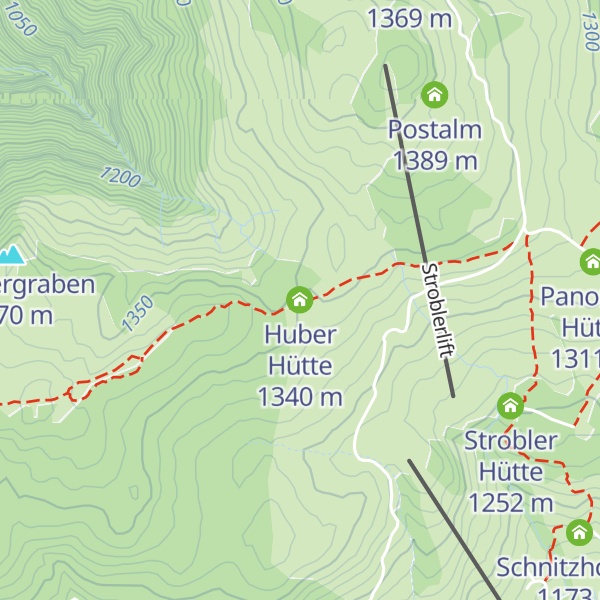 Map of Huber Hütte