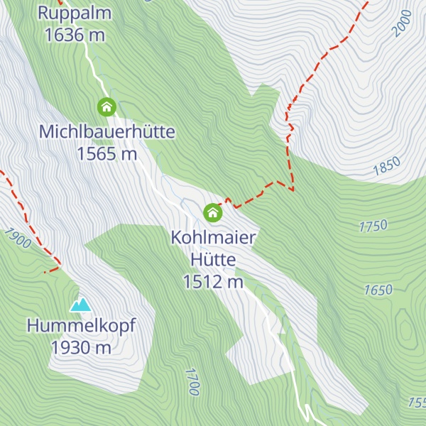 Map of Kohlmaier Hütte