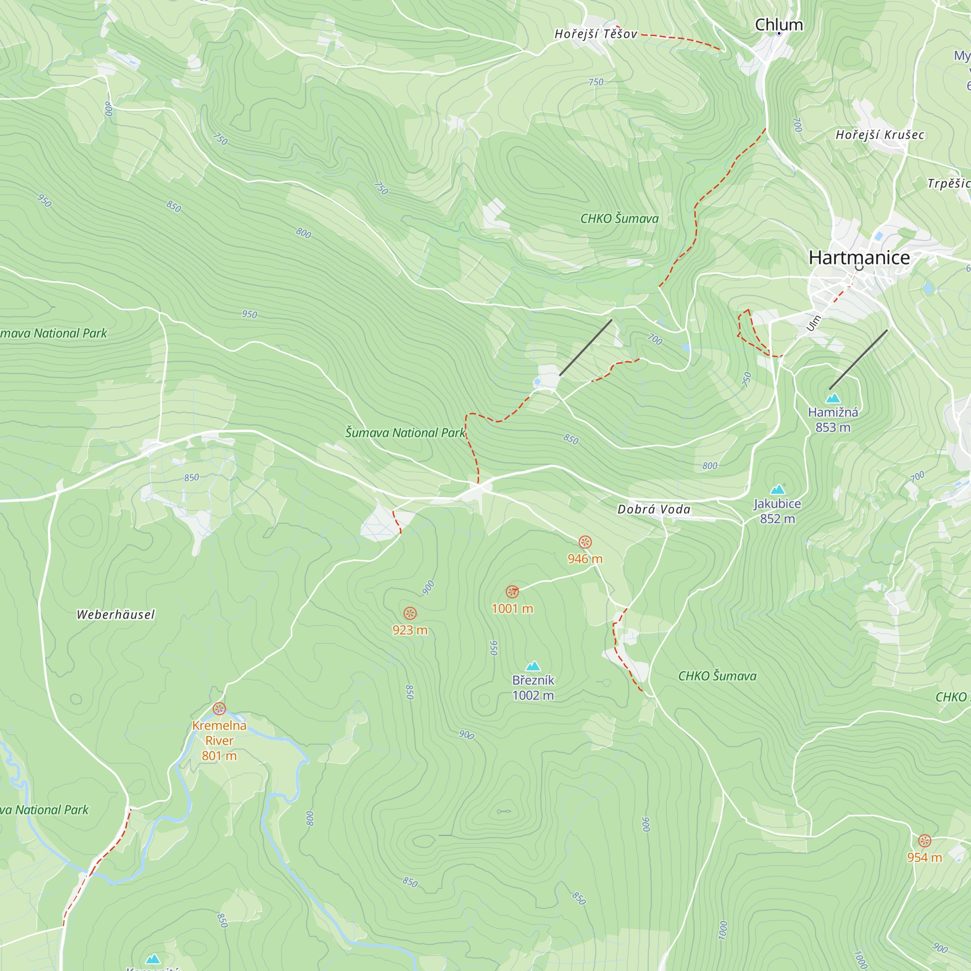 Chata Rovina map