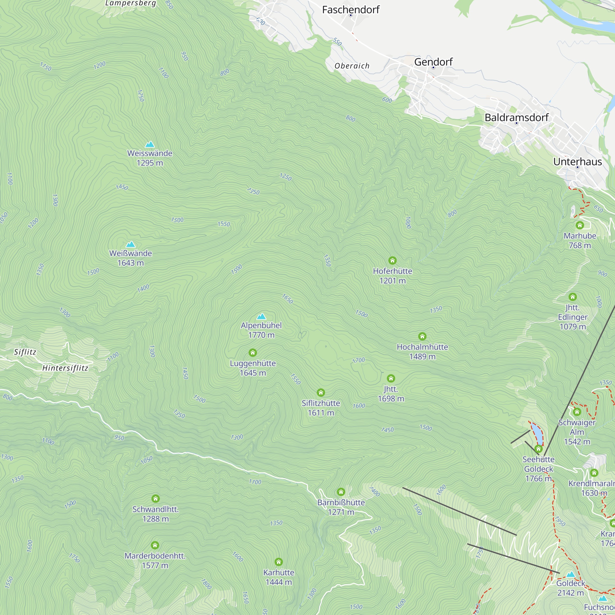 Lampersberger Alm map