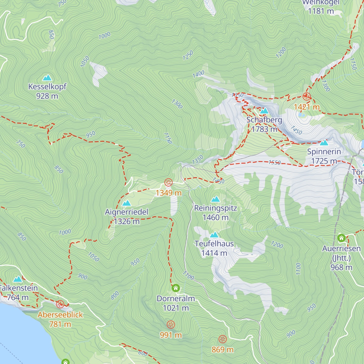 Gasthof Schafberg Alpe map