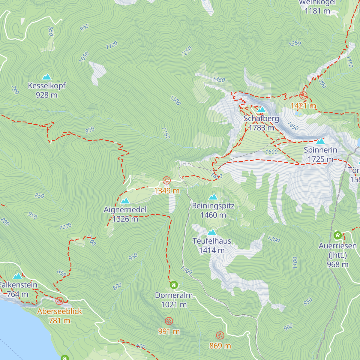 Gasthof Schafberg Alpe map