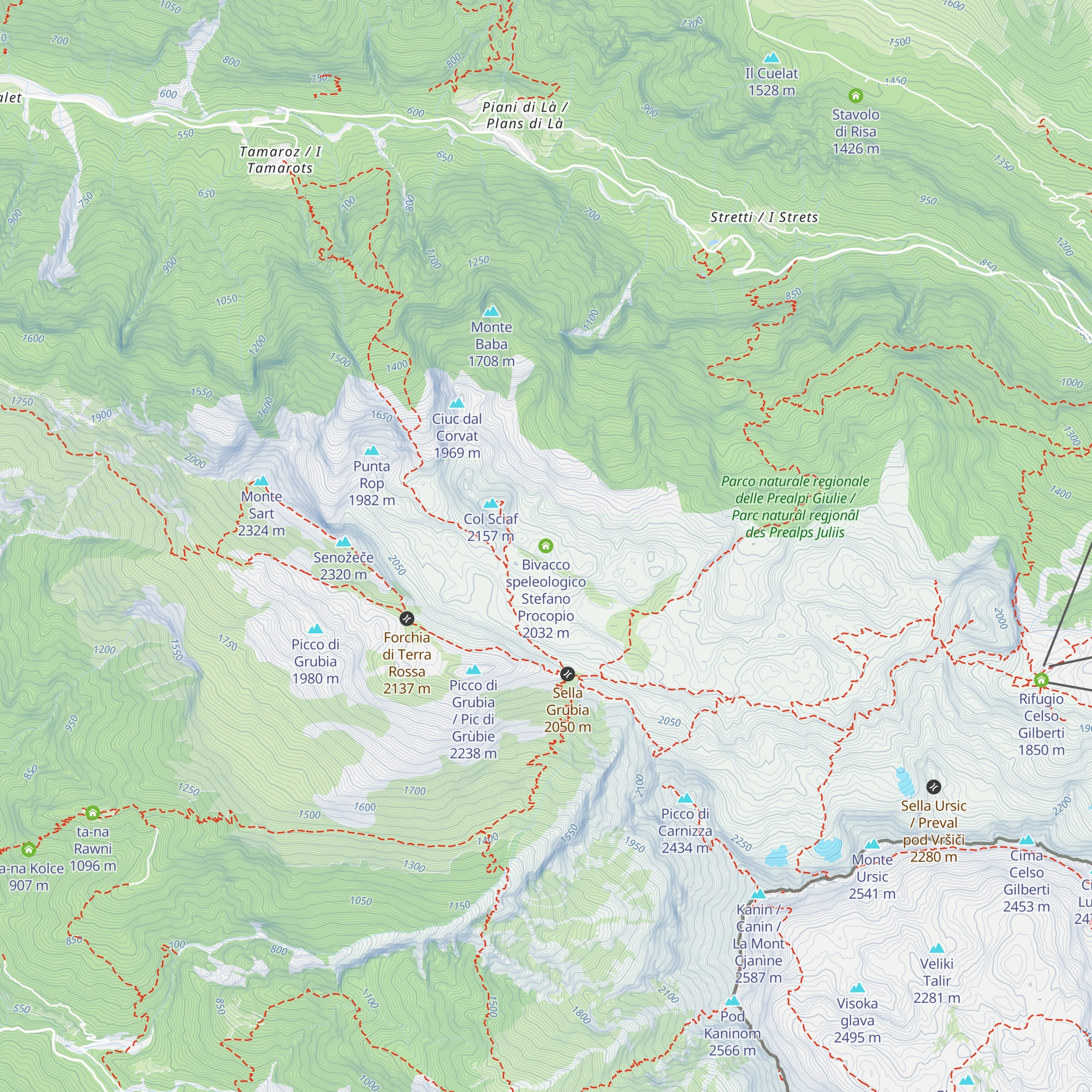 Bivacco speleologico Stefano Procopio map