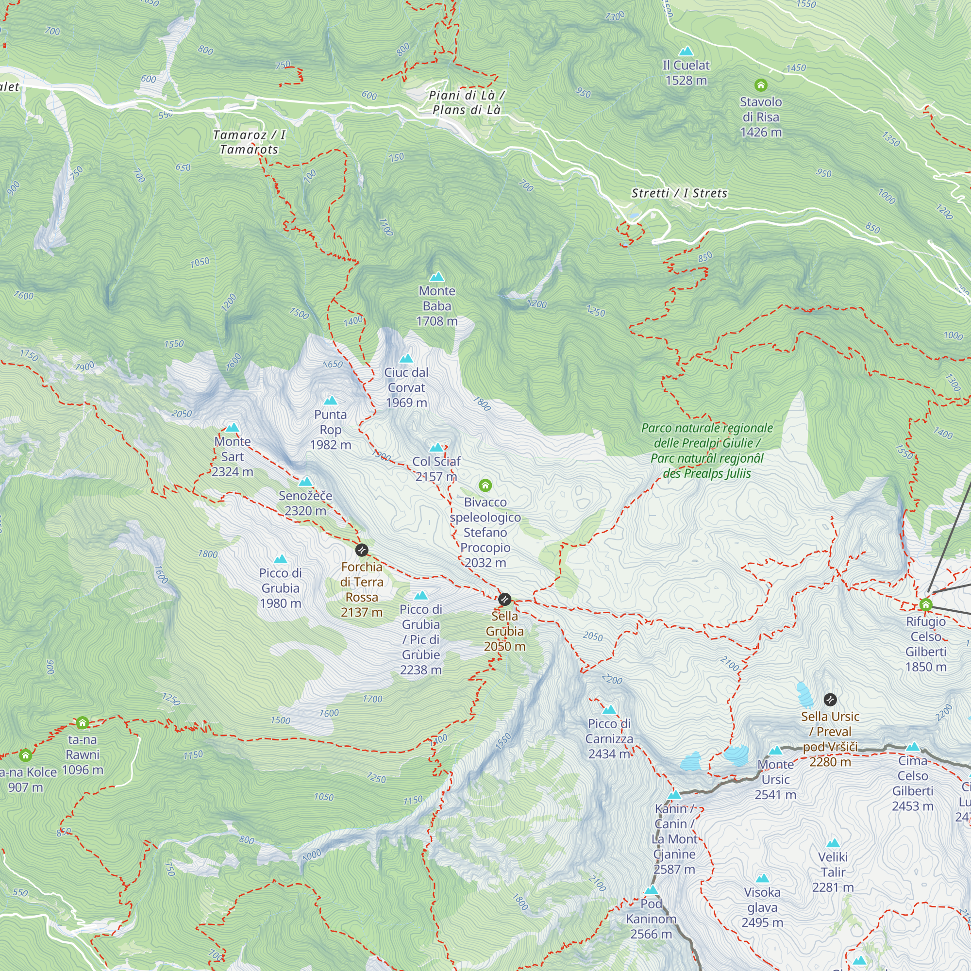 Bivacco speleologico Stefano Procopio map