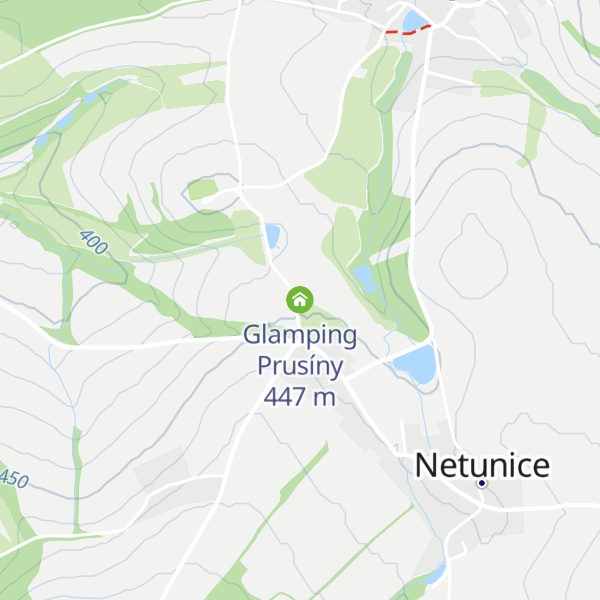 Map of Glamping Prusíny