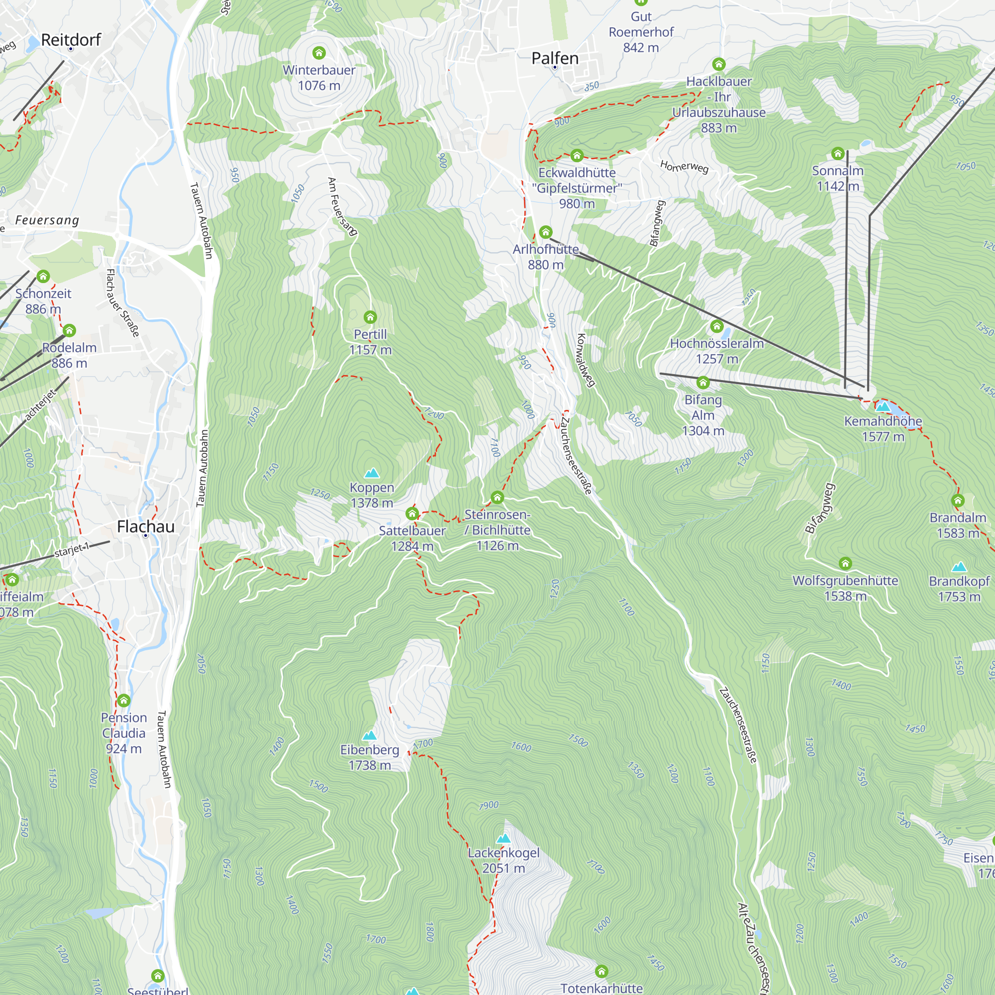 Steinrosen- / Bichlhütte map