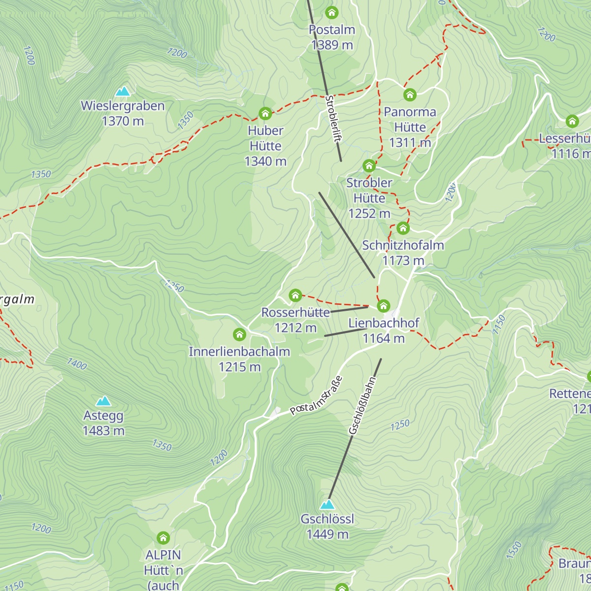 Rosserhütte map