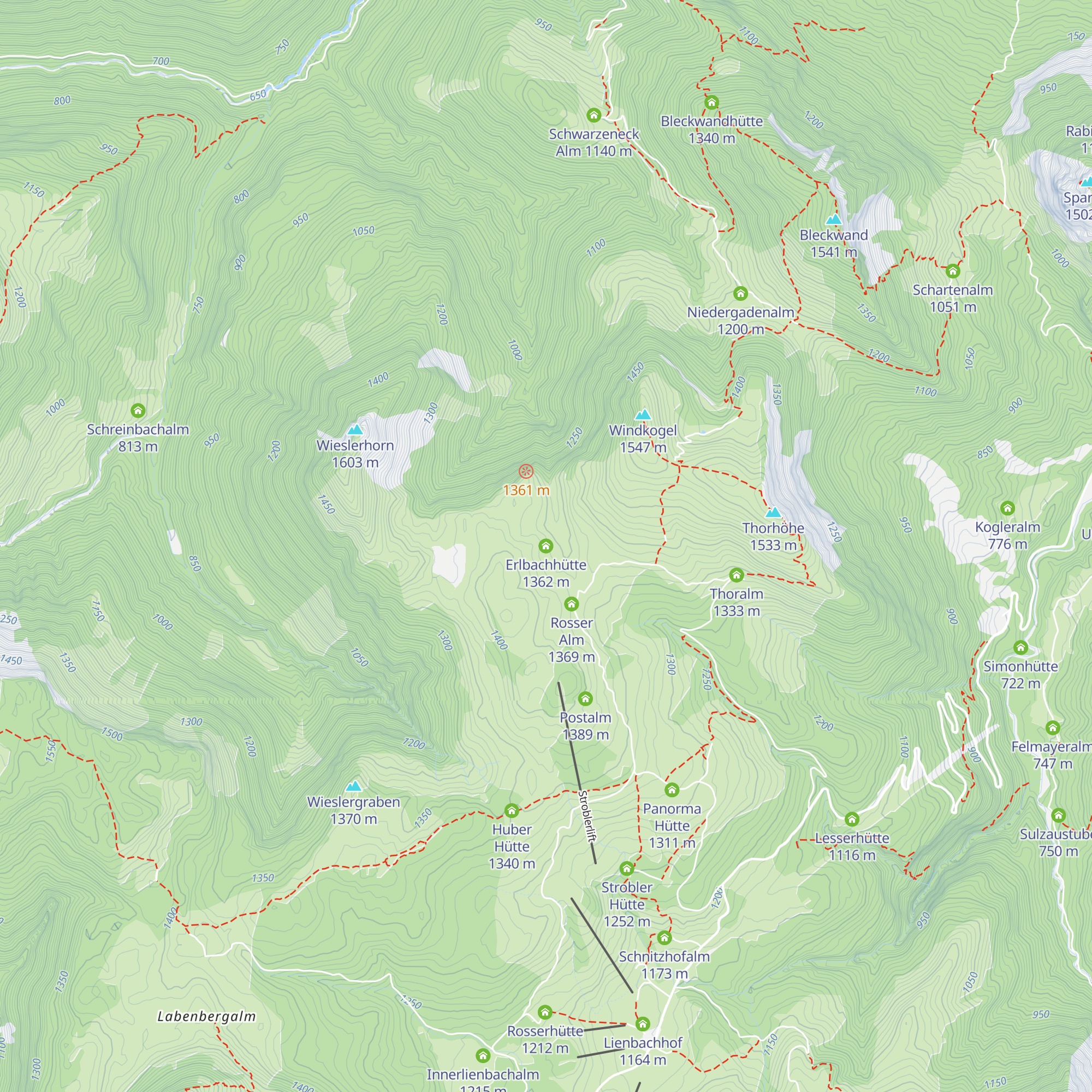 Erlbachhütte map