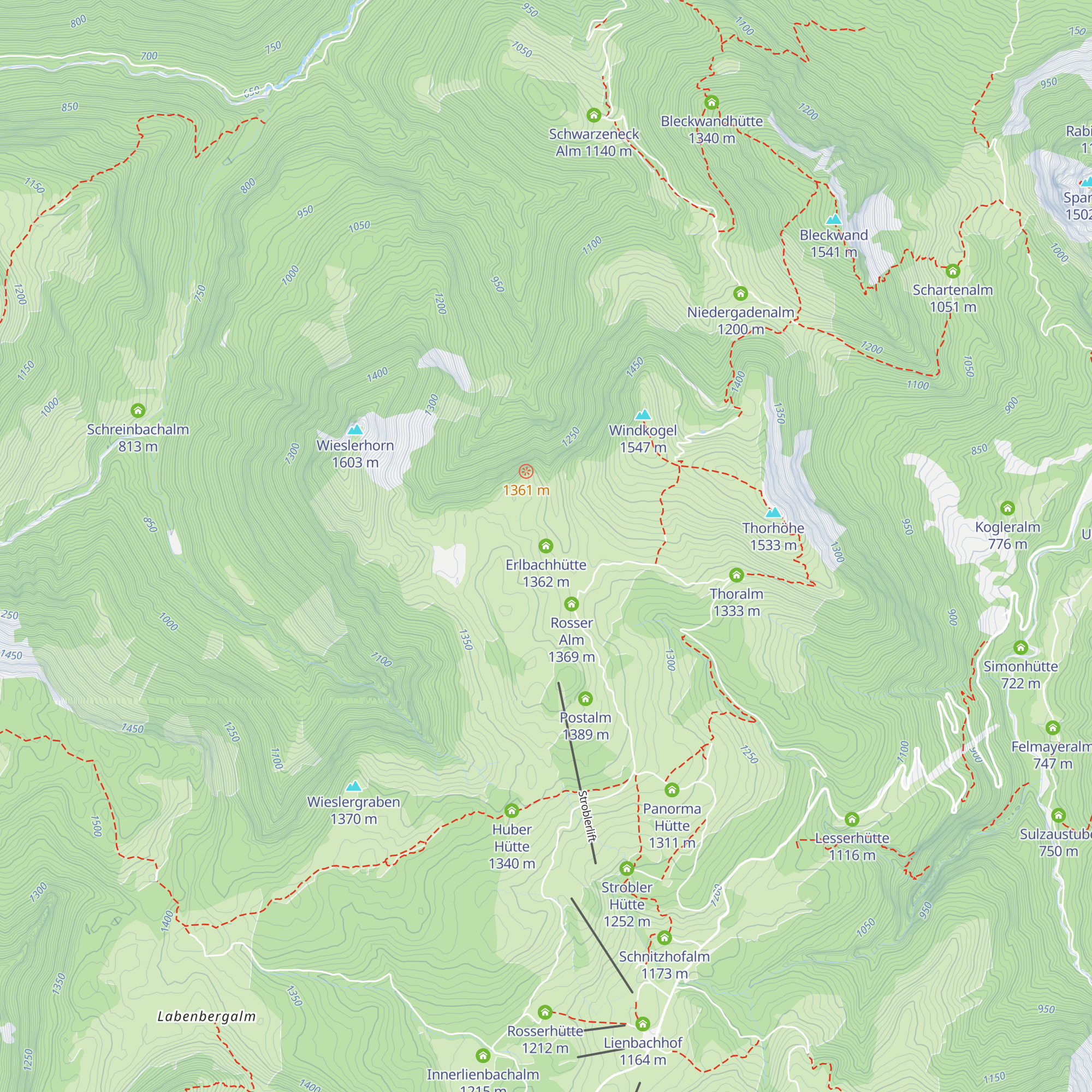 Erlbachhütte map