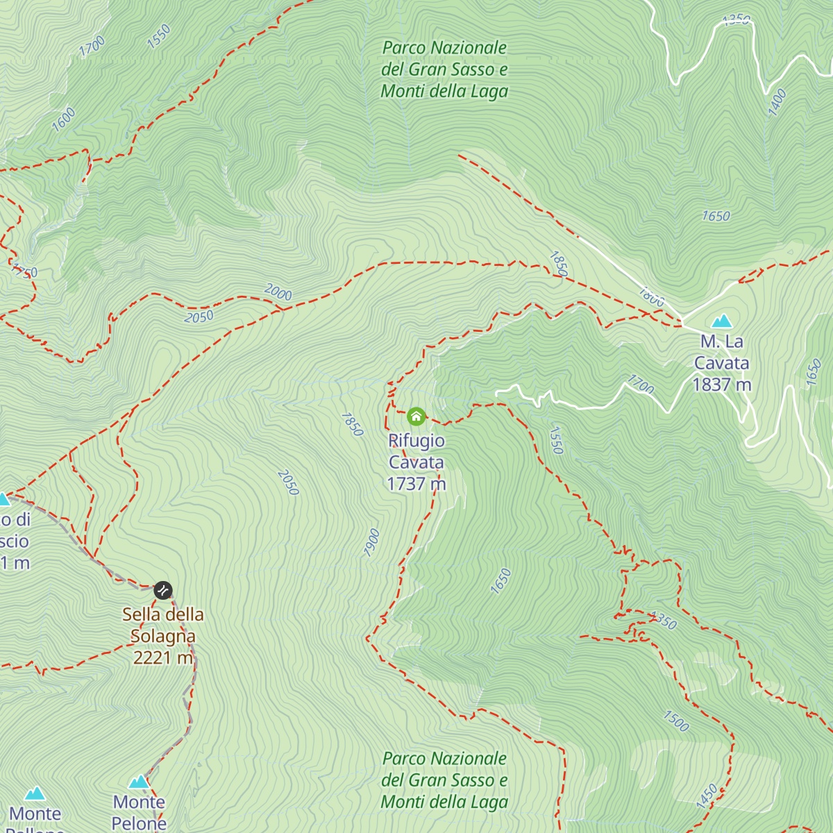 Rifugio Cavata map