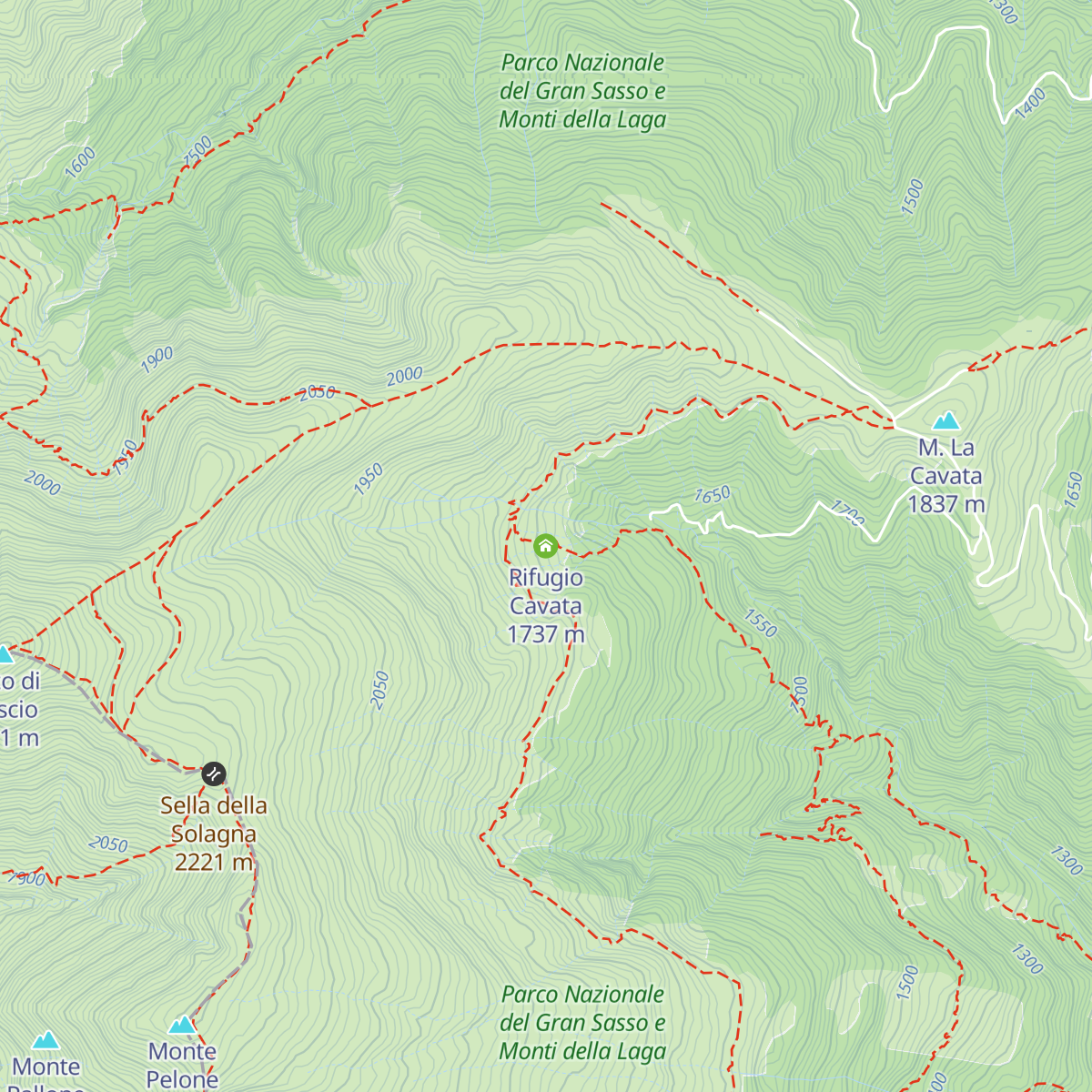 Rifugio Cavata map